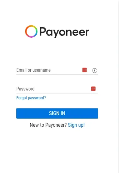 Как пополнить счет с помощью Payoneer